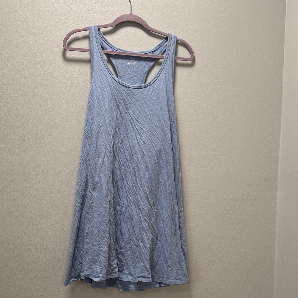 aerie Light Blue Racerback Tank Dress / Lightweight Dress / Beach Cover Up